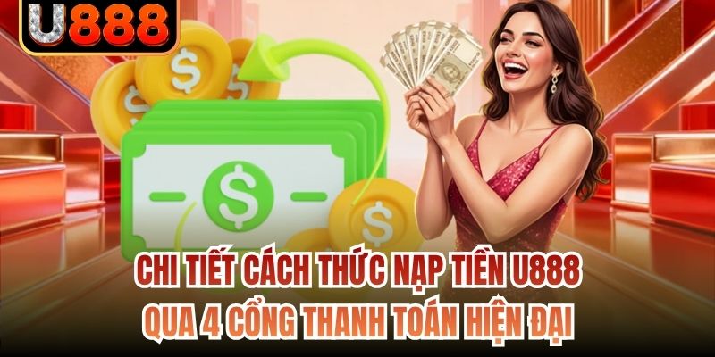 Chi tiết cách thức nạp tiền U888 qua 4 cổng thanh toán hiện đại