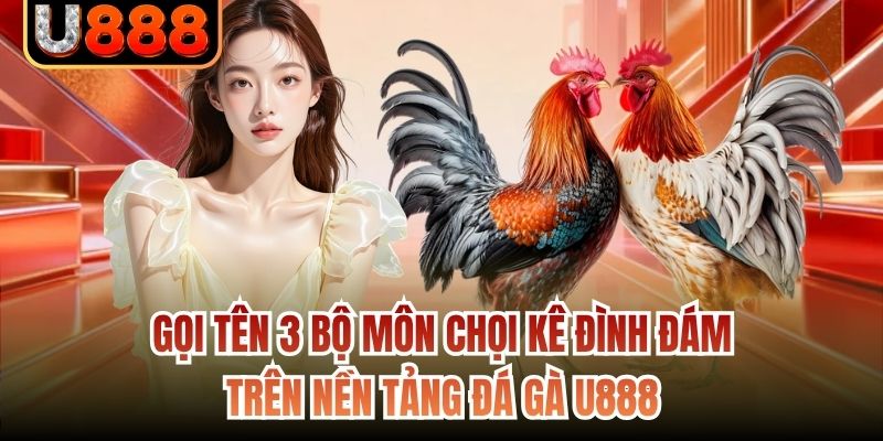 Gọi tên 3 bộ môn chọi kê đình đám trên nền tảng đá gà U888