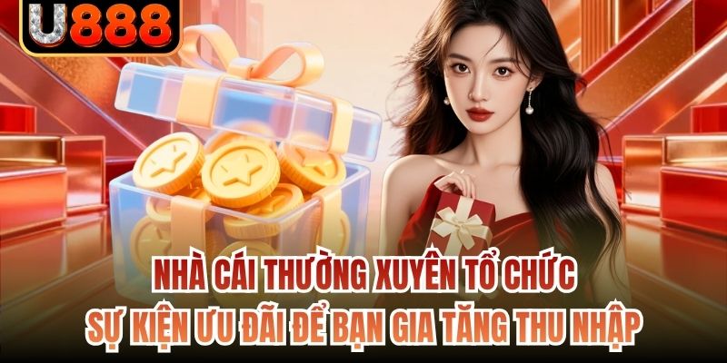 Nhà cái thường xuyên tổ chức sự kiện ưu đãi để bạn gia tăng thu nhập